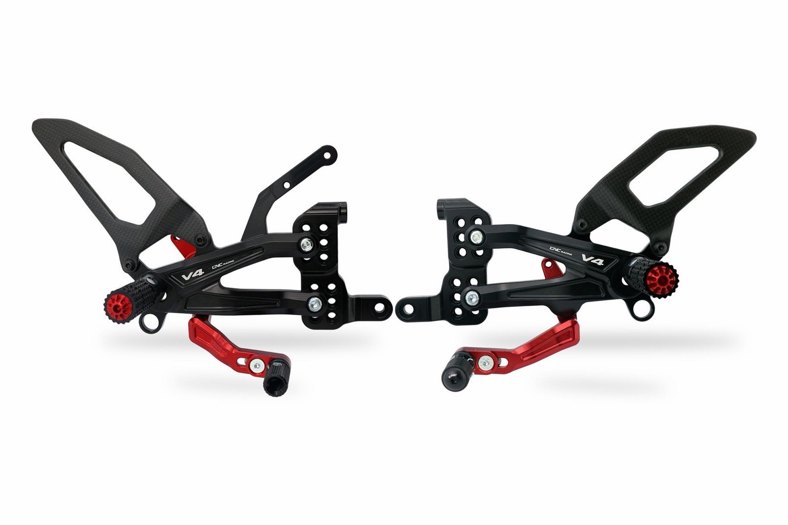 Cnc Racing Adjustable Rearsets Ducati V4 Panigale S R With Carbon Heel 2018-2024 Cnc Racing Adjustable Rearsets Ducati V4 Panigale S R With Carbon Heel 2018-2024
