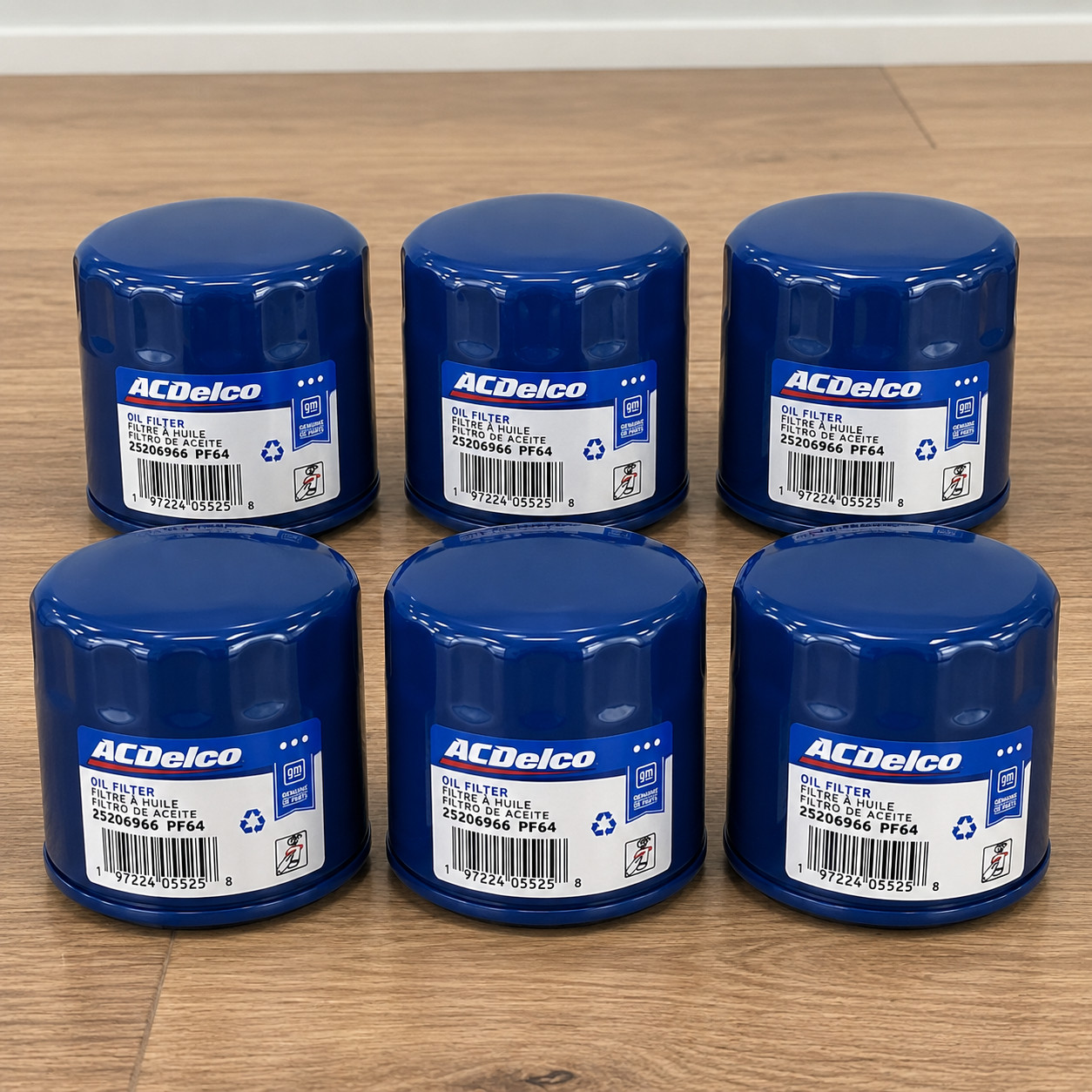Set of 6 - ACDelco PF64 Oil Filter GM 25206966 OEM Set of 6 - ACDelco PF64 Oil Filter GM 25206966 OEM