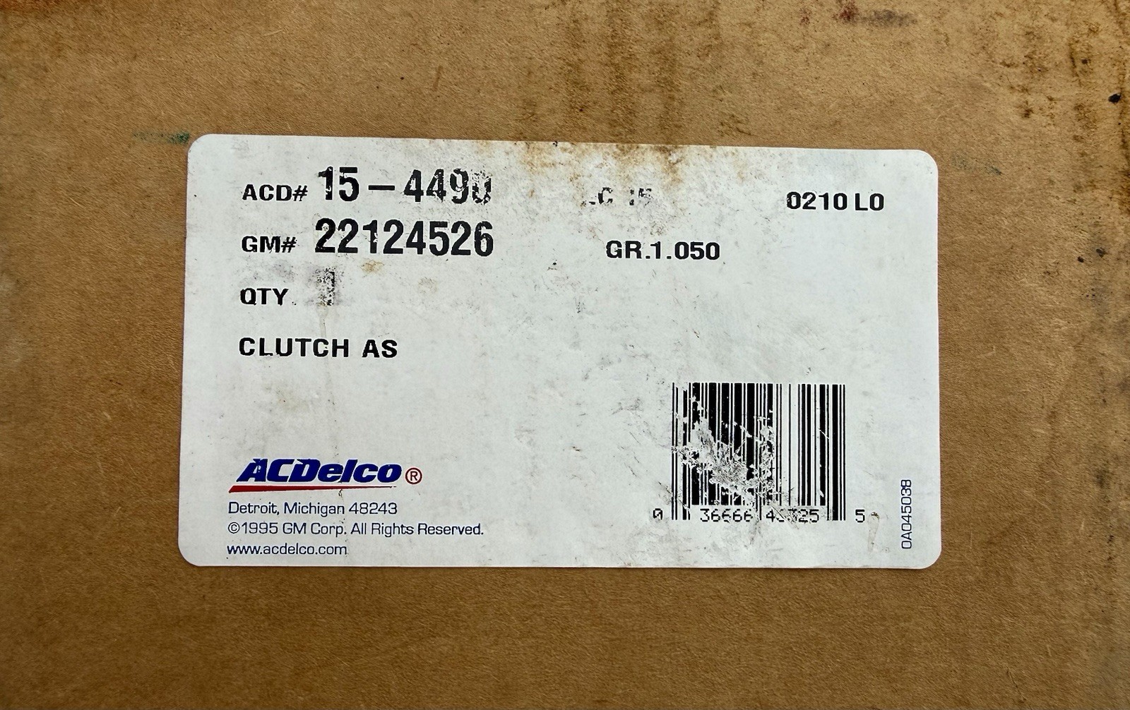 GENUINE ACDELCO RADIATOR FAN CLUTCH CHEVROLET C1500 C2500 K1500 K2500 SUBURBAN