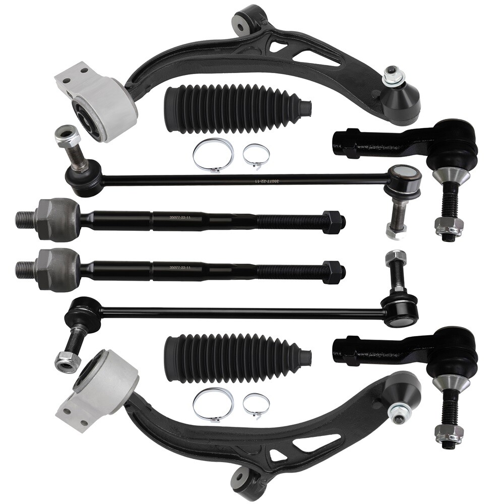 10Pcs Front Control Arm Sway Bar Rack & Pinion Bellow For 2011-17 Ford Explorer