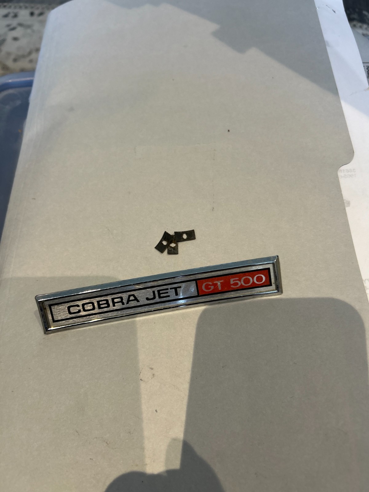 1969-70  mustang SHELBY COBRA JET /GT 500 DASH EMBELM
