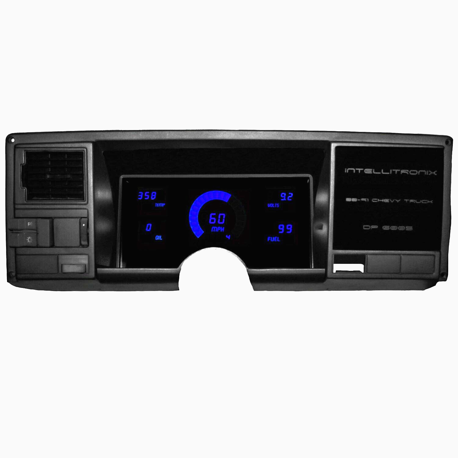 1988-1991 Chevy Truck Digital Gauge Panel BLUE LED Intellitronix DP6005 Made USA