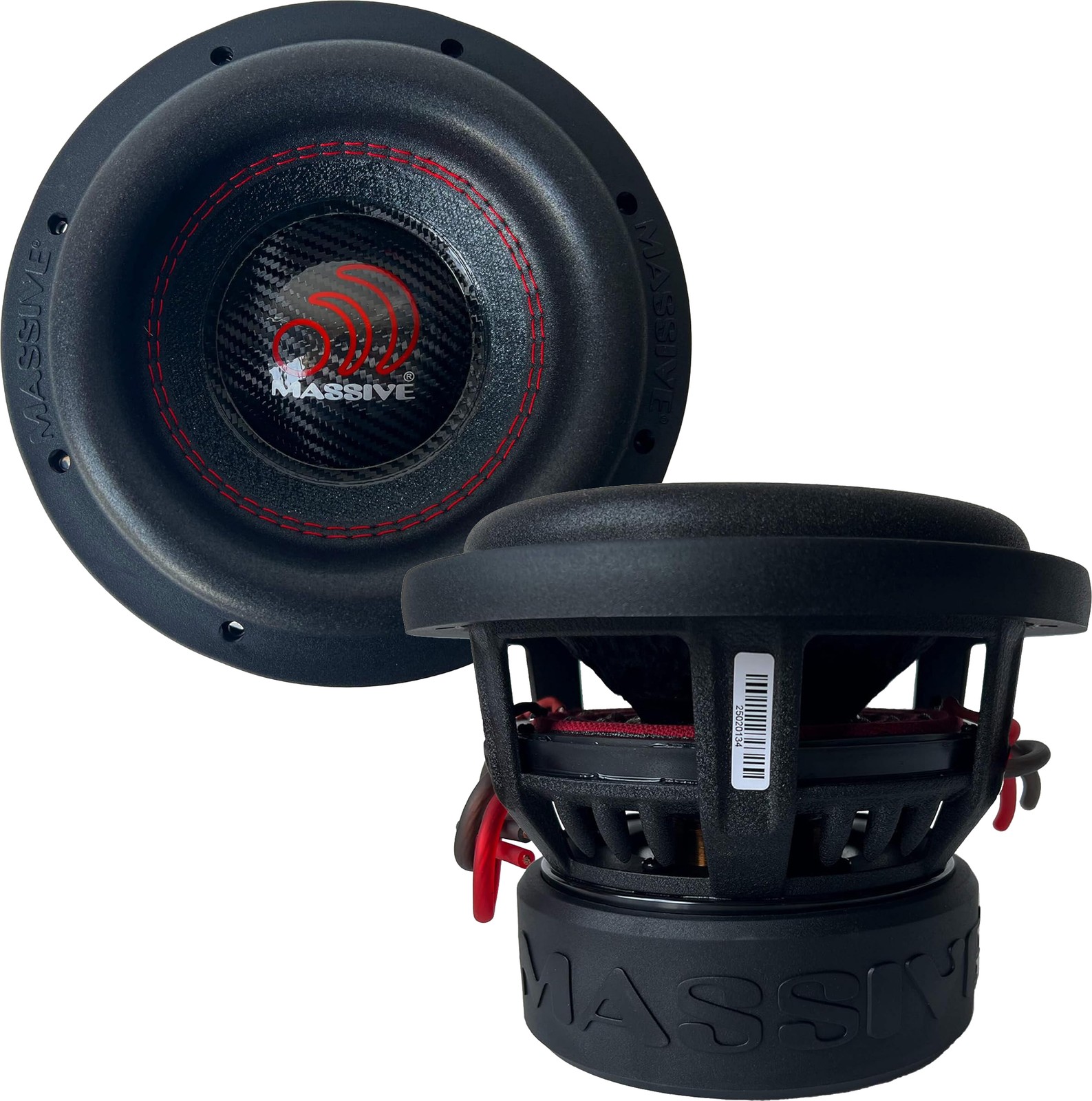 (2) MASSIVE AUDIO HIPPO H84X 8” SPL COMPETITION CAR SUBWOOFERS 4Ω DVC (1 PAIR)