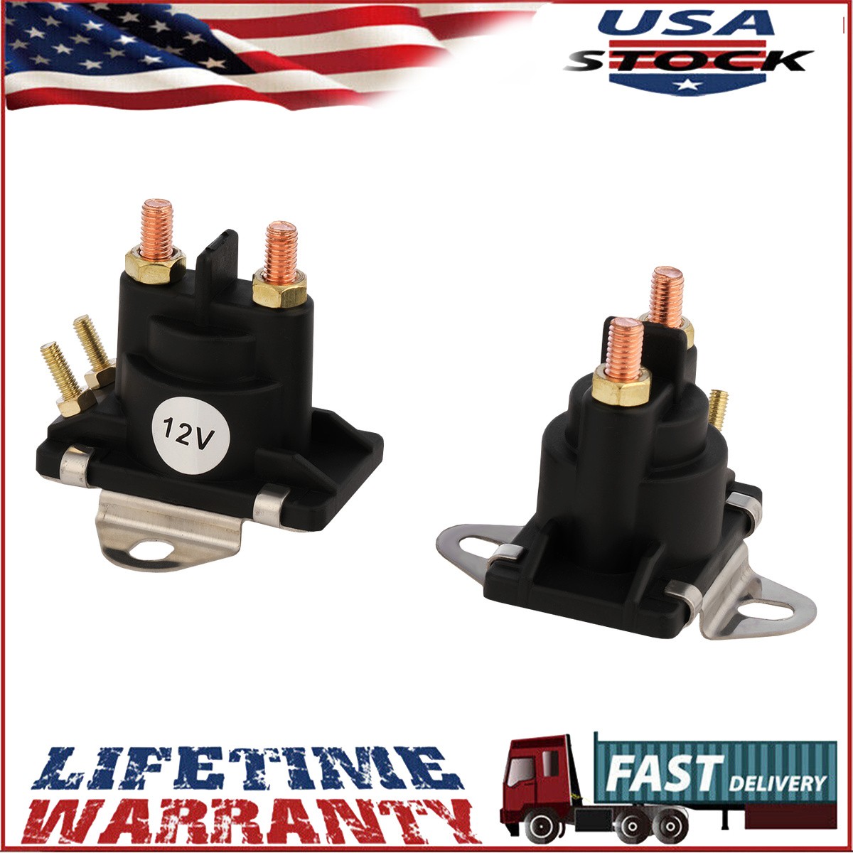 2 PACK New Marine Starter Tilt /Trim Relay Solenoid For MerCruiser 8996158T NEW