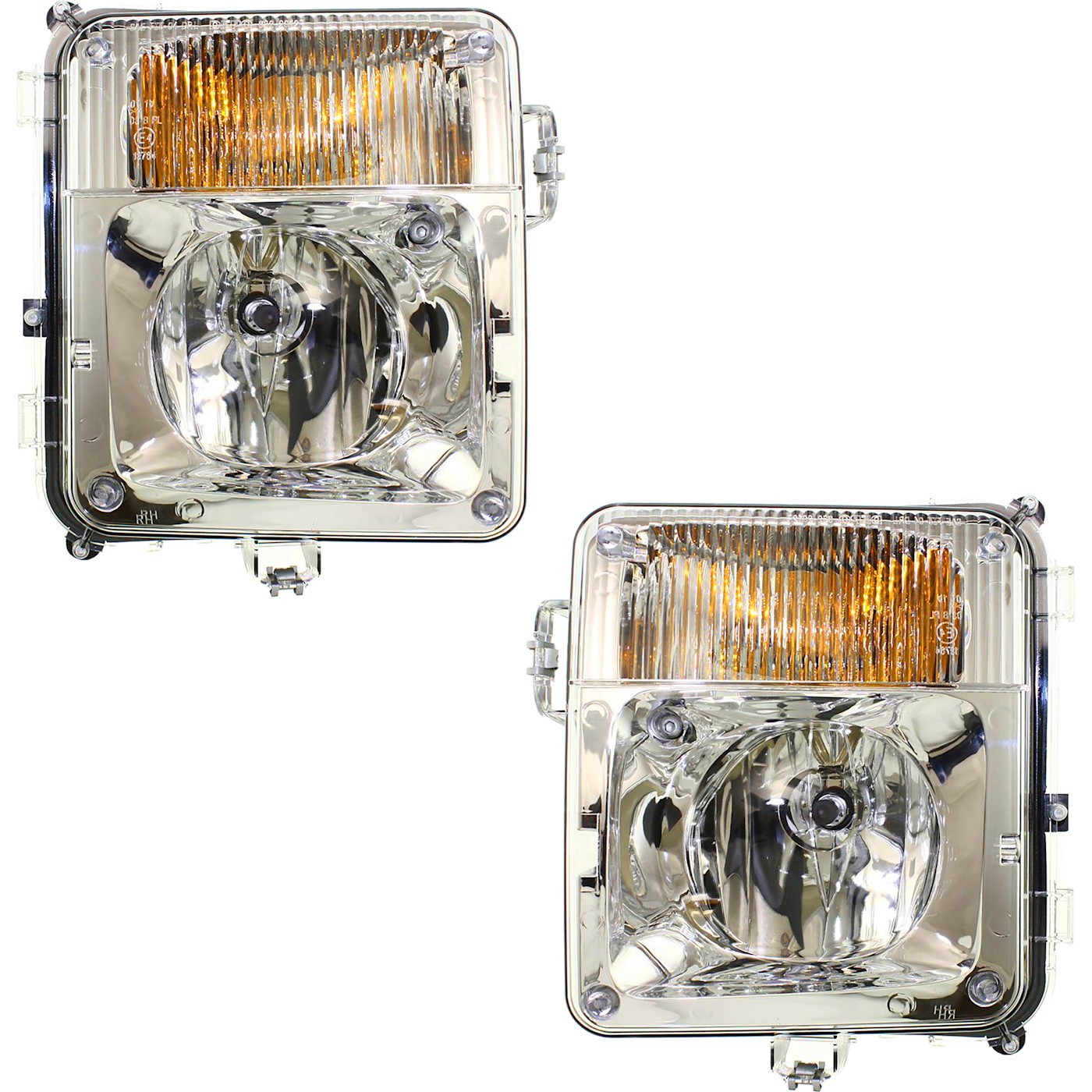 Set of 2 Clear Lens Fog Light For 2004-09 Cadillac SRX LH & RH CAPA w/ Bulbs
