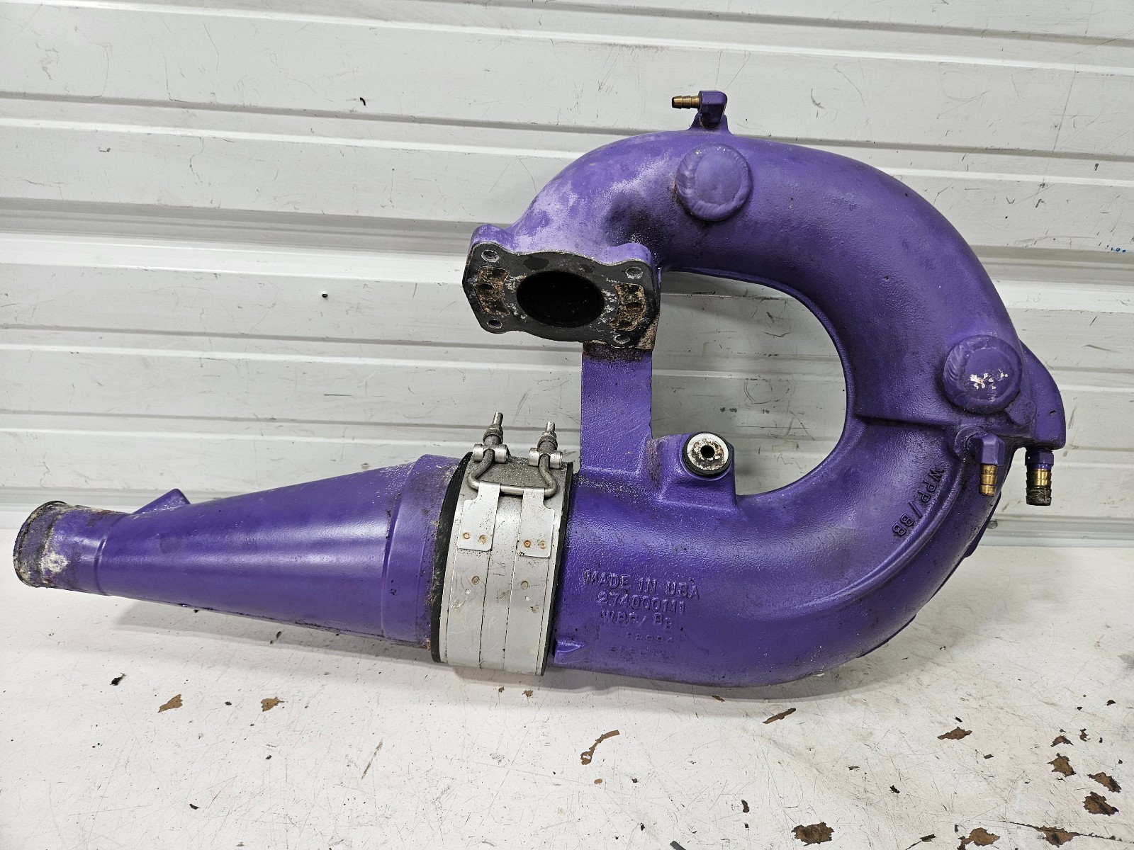 Sea Doo 1991 spi 587 Purple Tuned Exhaust Pipe Freshwater