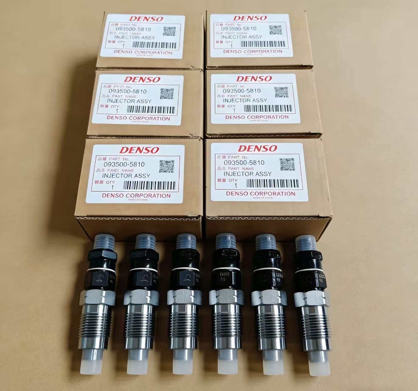 6X 093500-5810/23600-19075 DENSO GENUINE HOLDER & NOZZLE SET 1HZ 4.2 LTR OEM