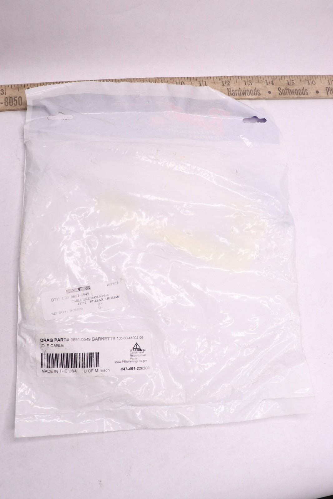 Barnett Platinum Series Throttle/Idle Cable Extended 6\