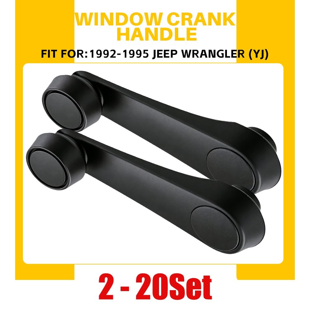 Front 2-20X Window Winder Crank Door Handle LH RH for 1992-1995 Jeep Wrangler YJ