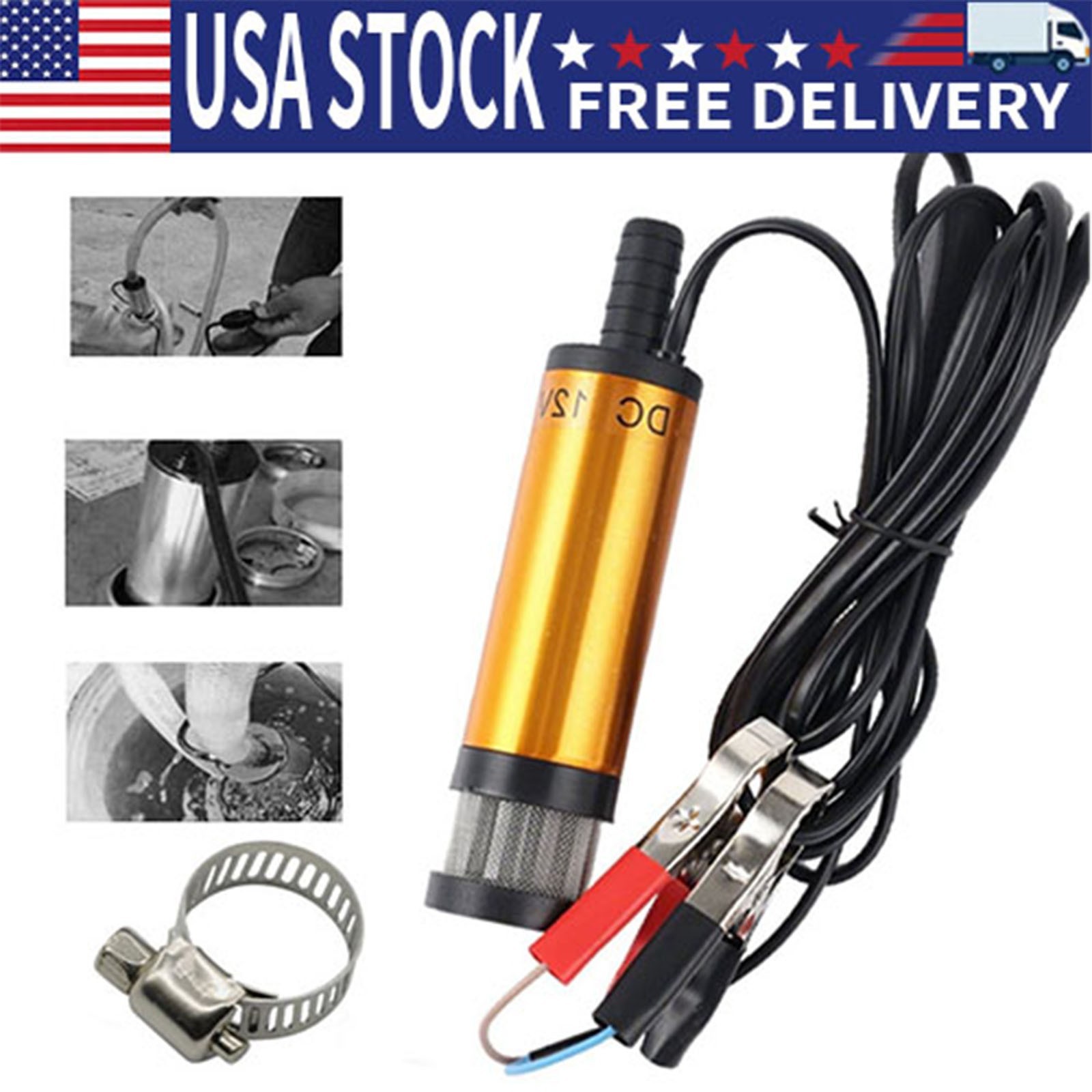 12V DC Submersible Diesel Fuel Water Oil Transfer Electric Mini Refueling Pump 12V DC Submersible Diesel Fuel Water Oil Transfer Electric Mini Refueling Pump
