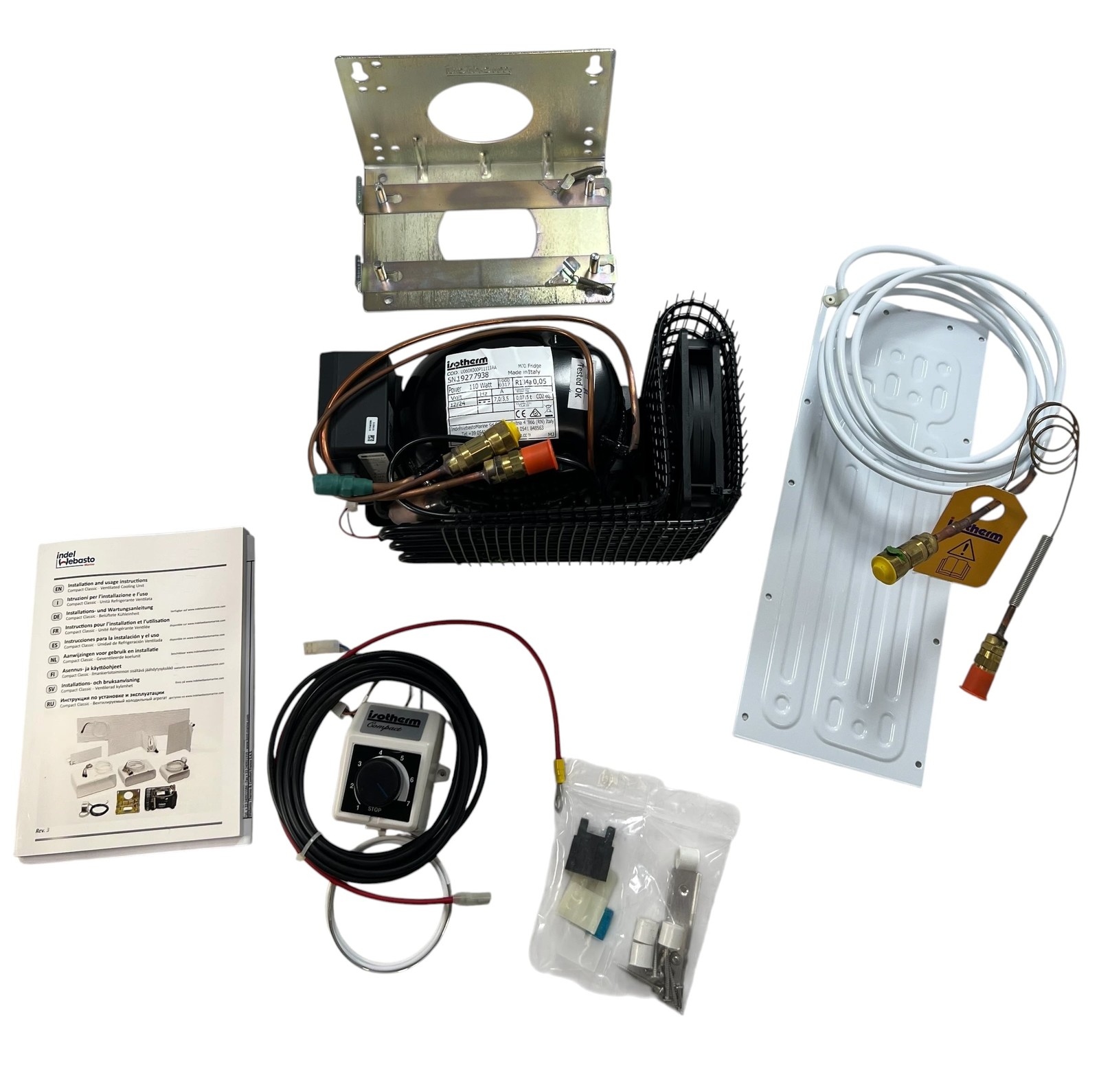 Isotherm Compact Refrigeration Kit, w/ Flat Evaporator For 2.1CU FT Fridge NEW