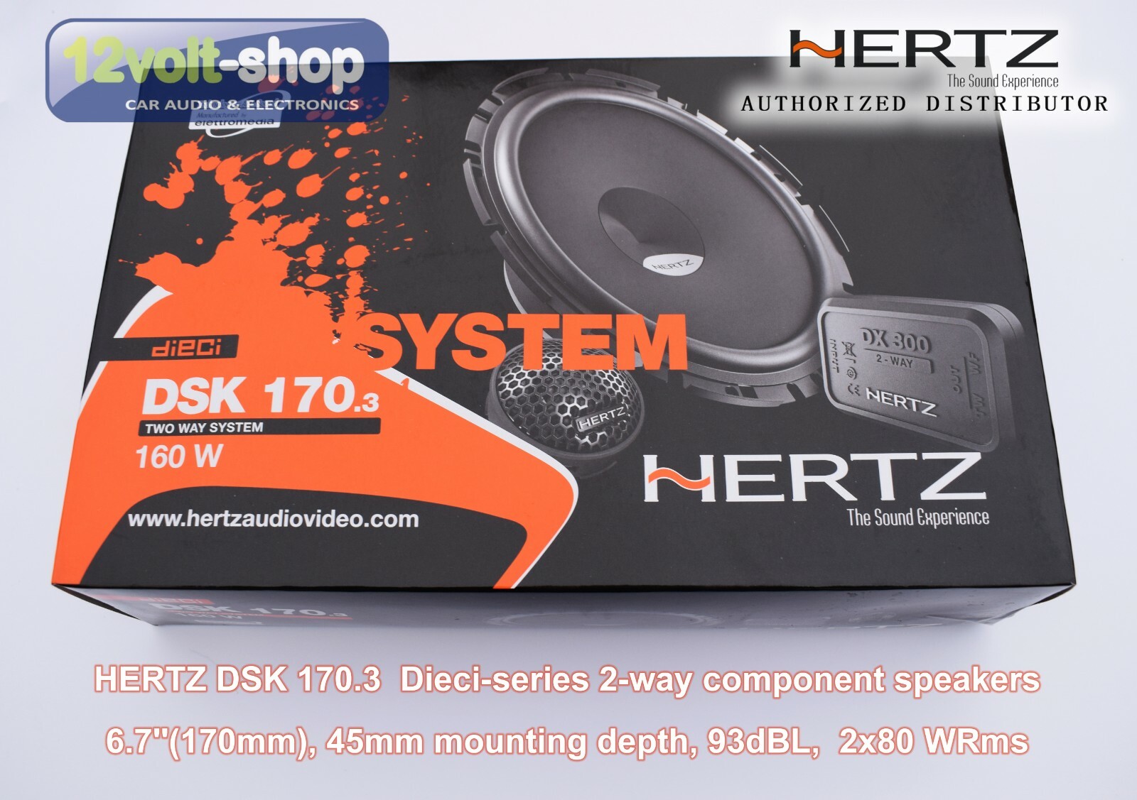 Hertz Dieci DSK170.3 component speaker set 6.7''(170mm), 45mm-depth 93dB 160Wmax