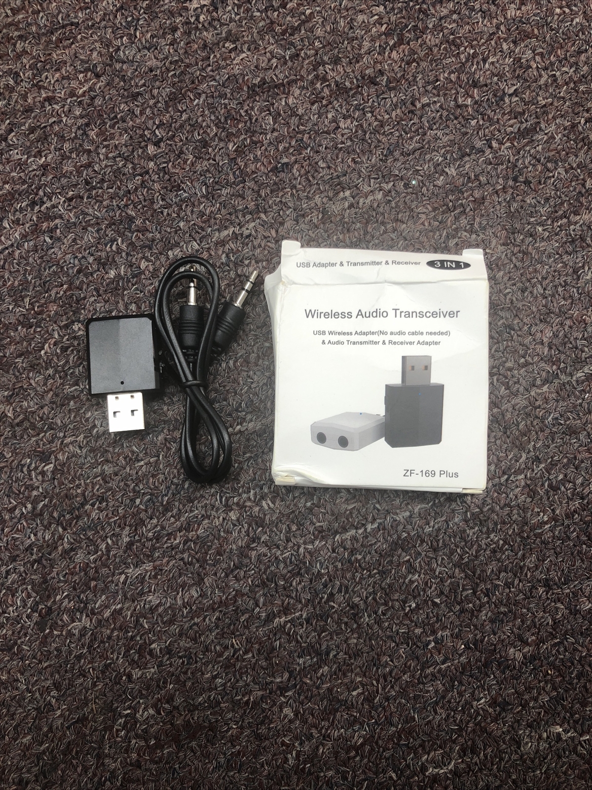 One Bluetooth 5.0 Audio Transmitter/Receiver Adapter USB for PC TV CD LED Light