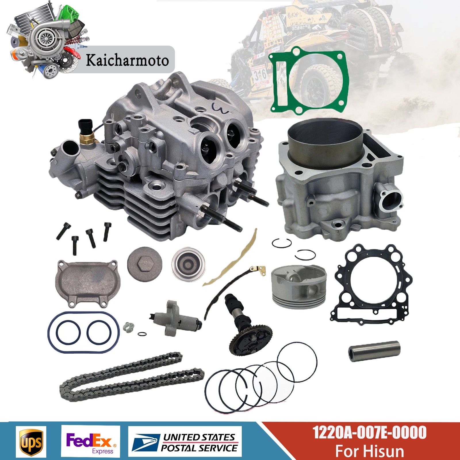 For HISUN 700 EFI Cylinder Head Timing Chain Rebuild Kit UTV ATV MSU Massimo New