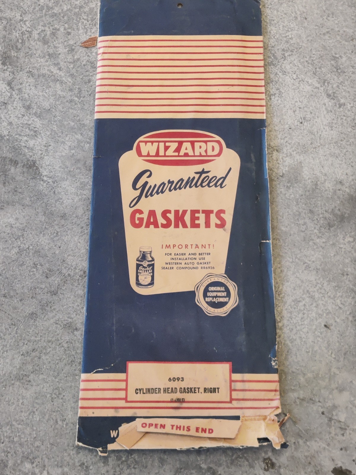 Wizard 6093 Cylinder Head Gasket Set 1954 Ford 239 Y-block Garage Art