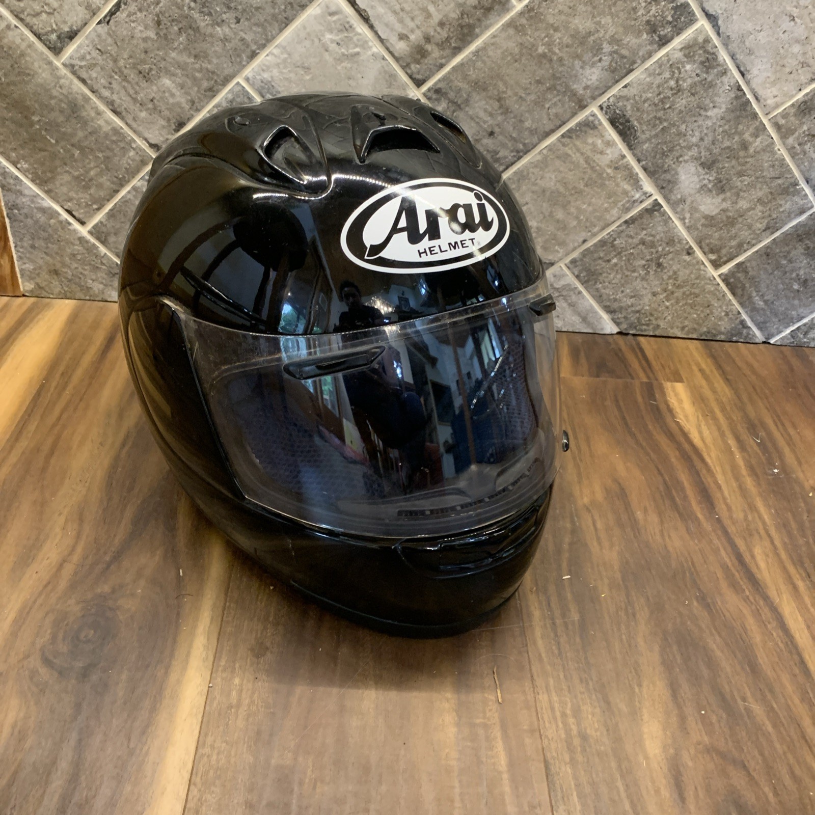 XL Arai Corsair Rx-7 Black Full Face Motorcycle Helmet  Racing Japan