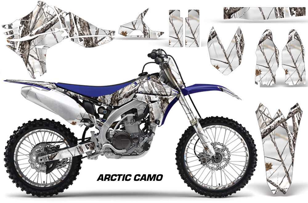 Dirt Bike Graphics Kit Decal Sticker For Yamaha YZ450F 2010-2013 ARCTIC CAMO