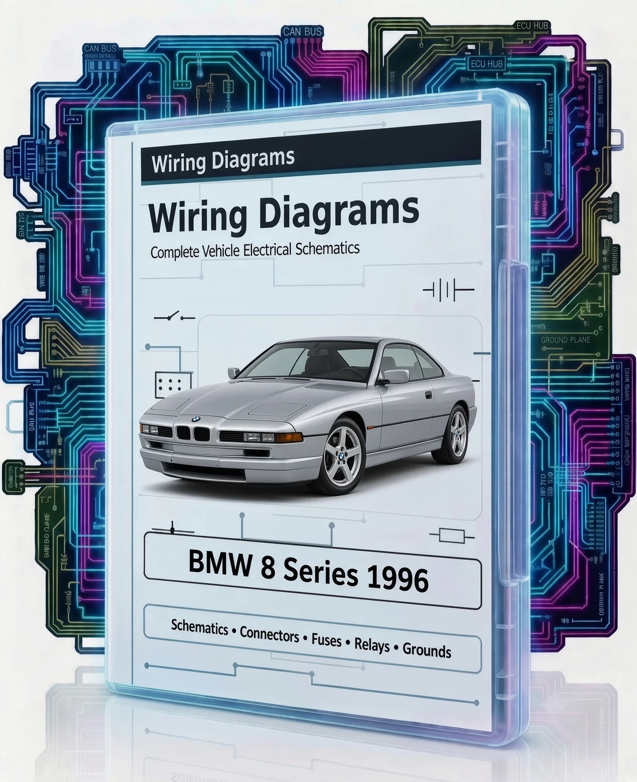 1996 BMW E31 840Ci 850Ci Color Electrical Wiring Diagrams Schematics PDF on USB
