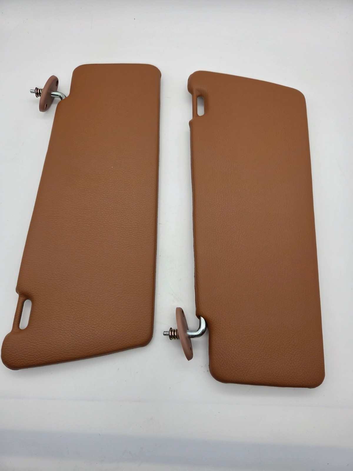 Sun Visor Pair With Mirror Tobacco for Mercedes w123,  1977-1985 LHD