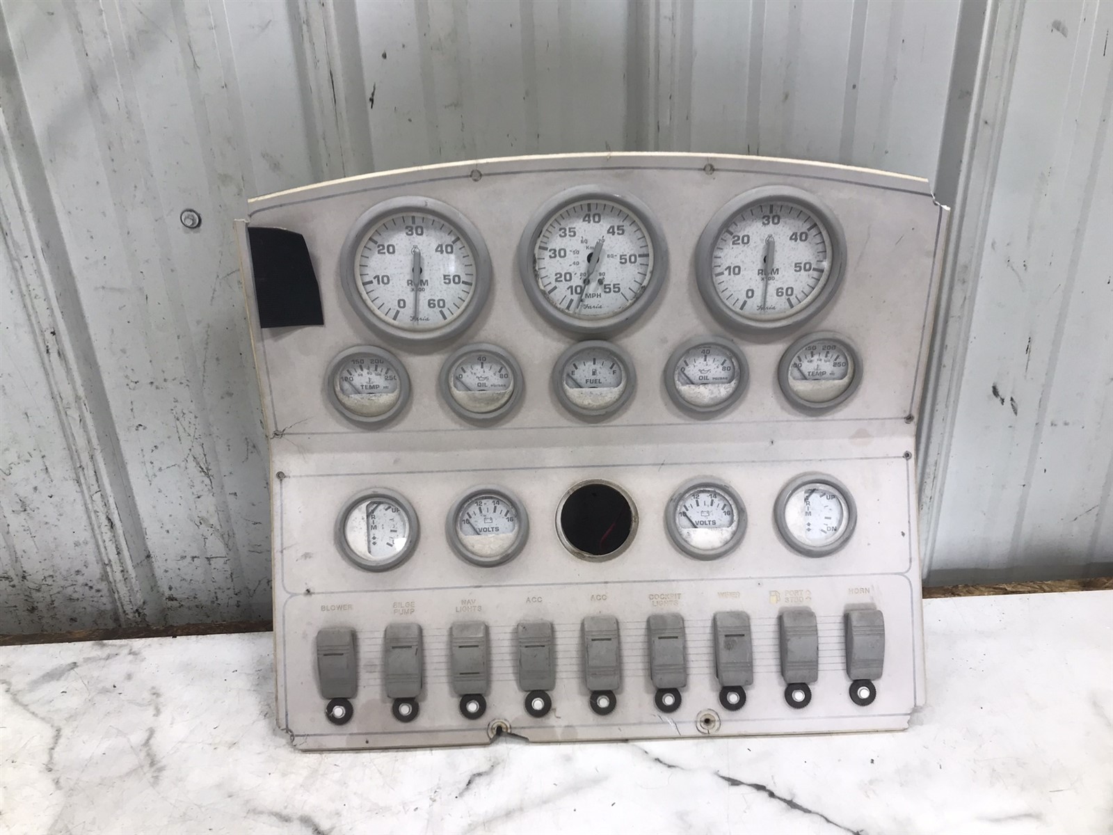 94 Thompson Santa Cruz 3100 Boat dash panel gauges speedometer tachometer