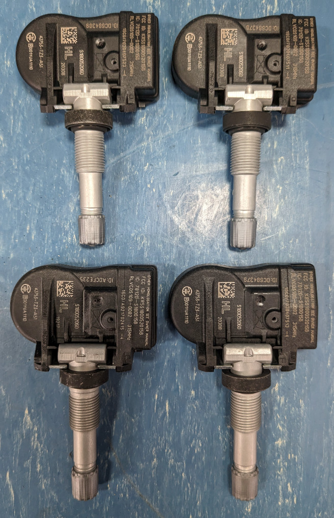 Genuine OEM Acura TPMS Tire Pressure Sensors 42753-TZ3-A51 4 Four Pieces