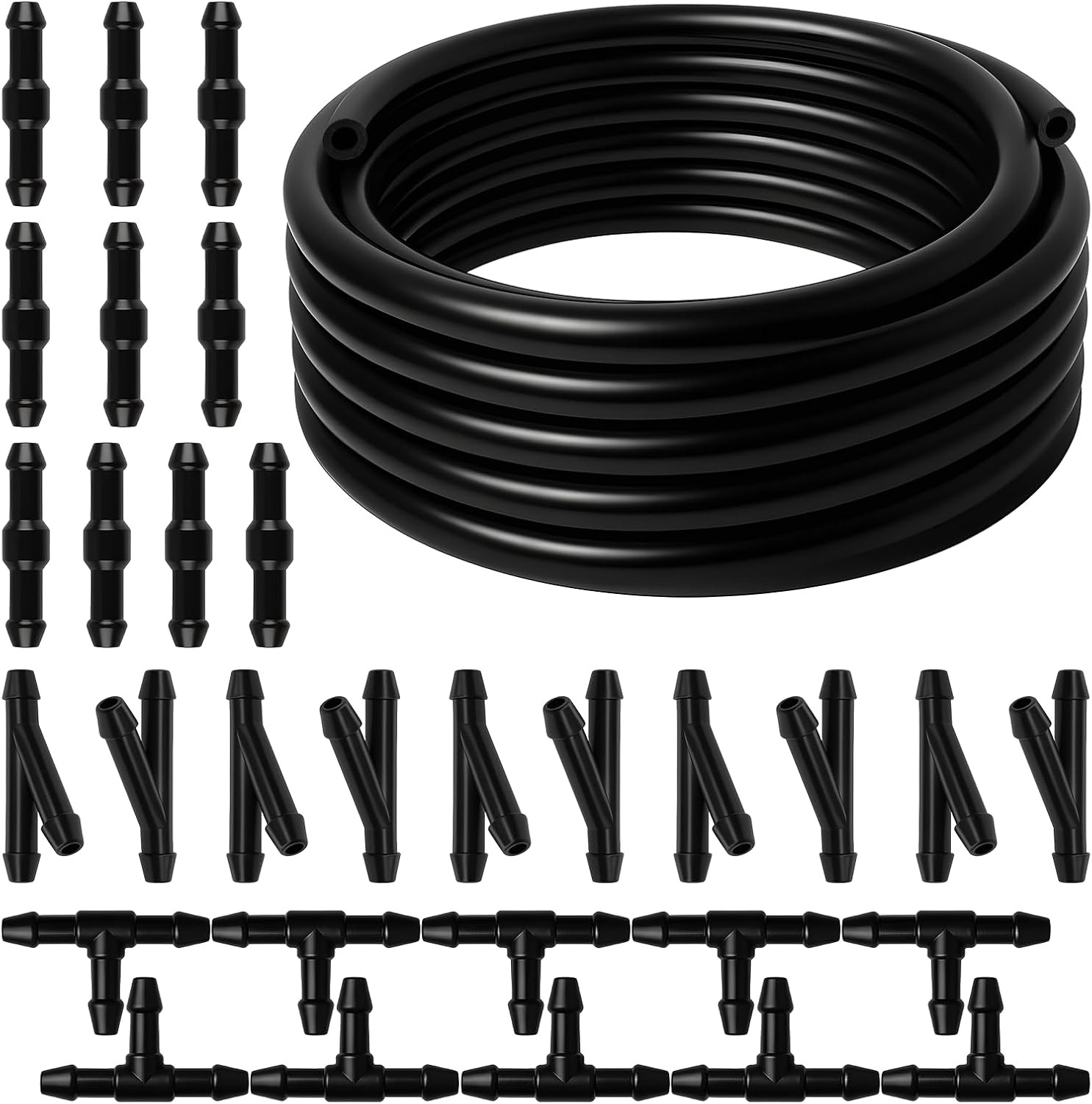 Windshield Washer Hose Kit 4M 13FT Universal Fluid Tubing 30 Connectors Car SUV