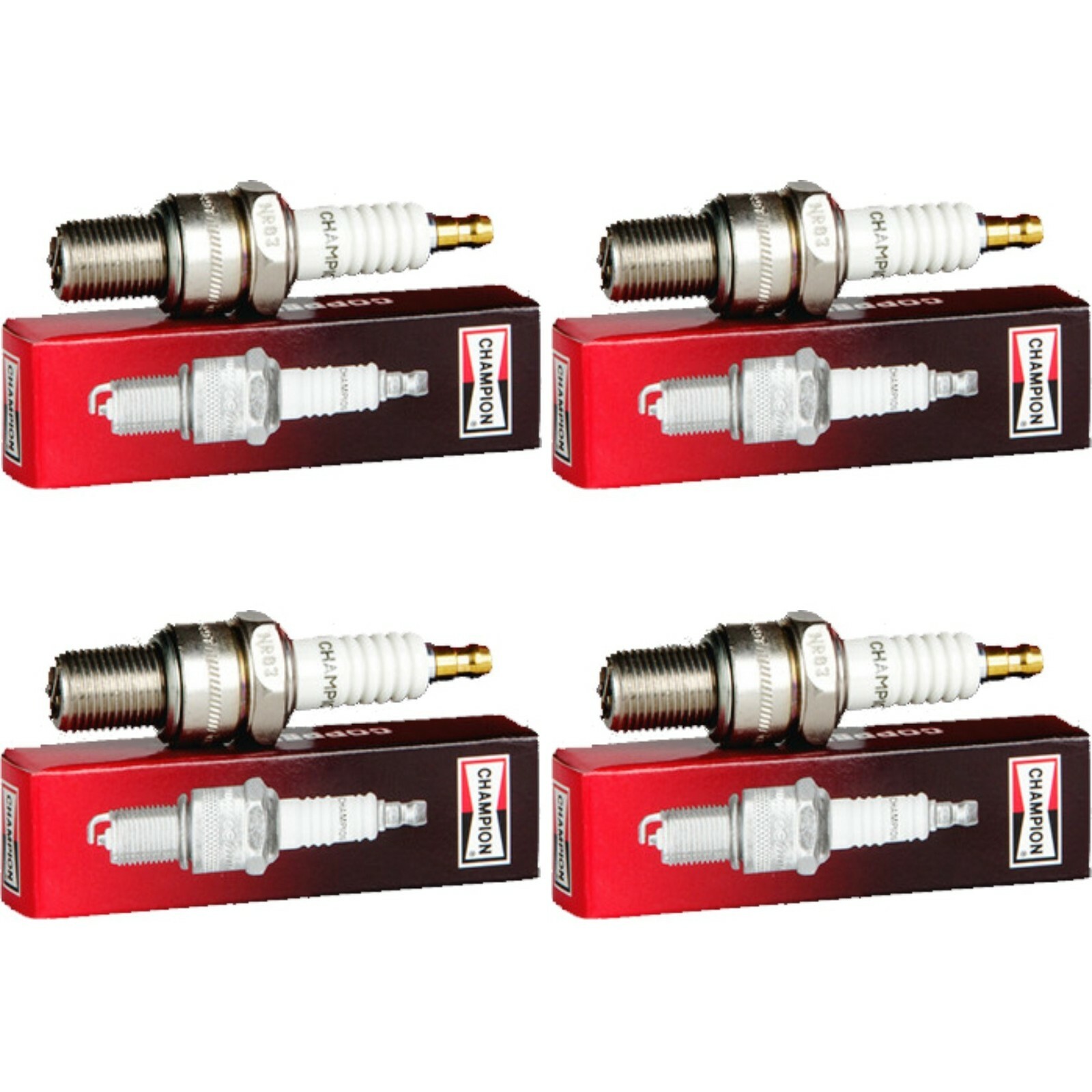4 Pack Champion Industrial Spark Plugs Set for 1914-1915 OLDSMOBILE MODEL 42