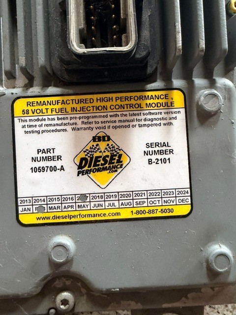 BD Diesel 1059700 A Fuel Injection Control Module 58 Volt Used BD Diesel 1059700 A Fuel Injection Control Module 58 Volt Used