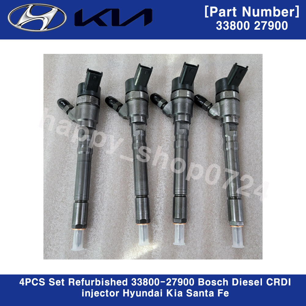 4PCS Set Refurbished 33800-27900 Diesel CRDI injector Hyundai Kia Santa Fe