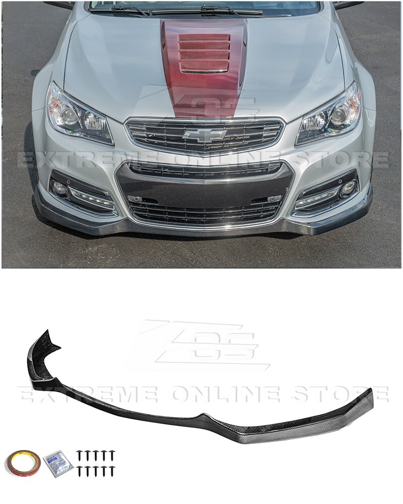 For 13-15 Chevrolet SS Performance Package Carbon Fibe Front Bumper Lip Splitter