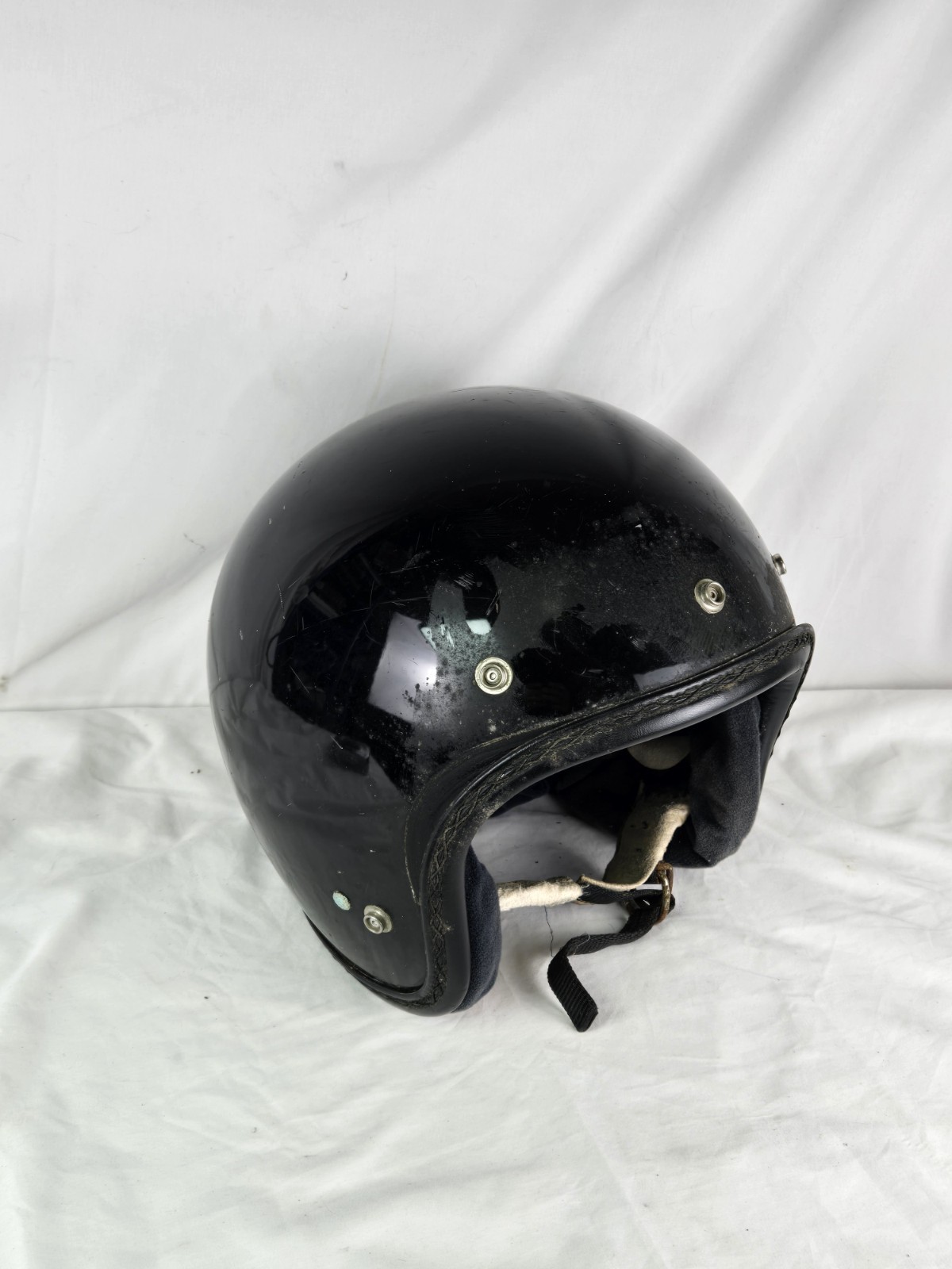 VINTAGE ARAI CLASSIC BLACK MOTORCYCLE HELMET SNELL 85 DOT XL