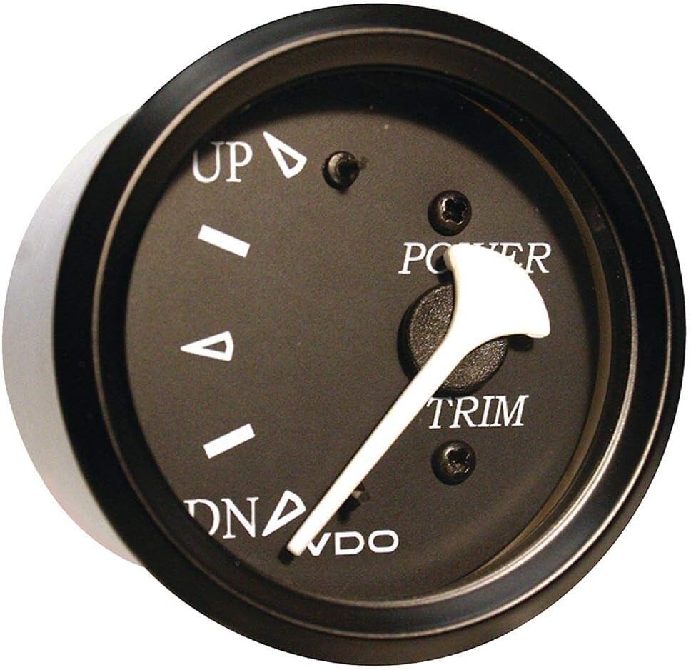 NEW, SeaChoice 50-15591; VDO Trim Gauge (Evin/ John) Black/ Black
