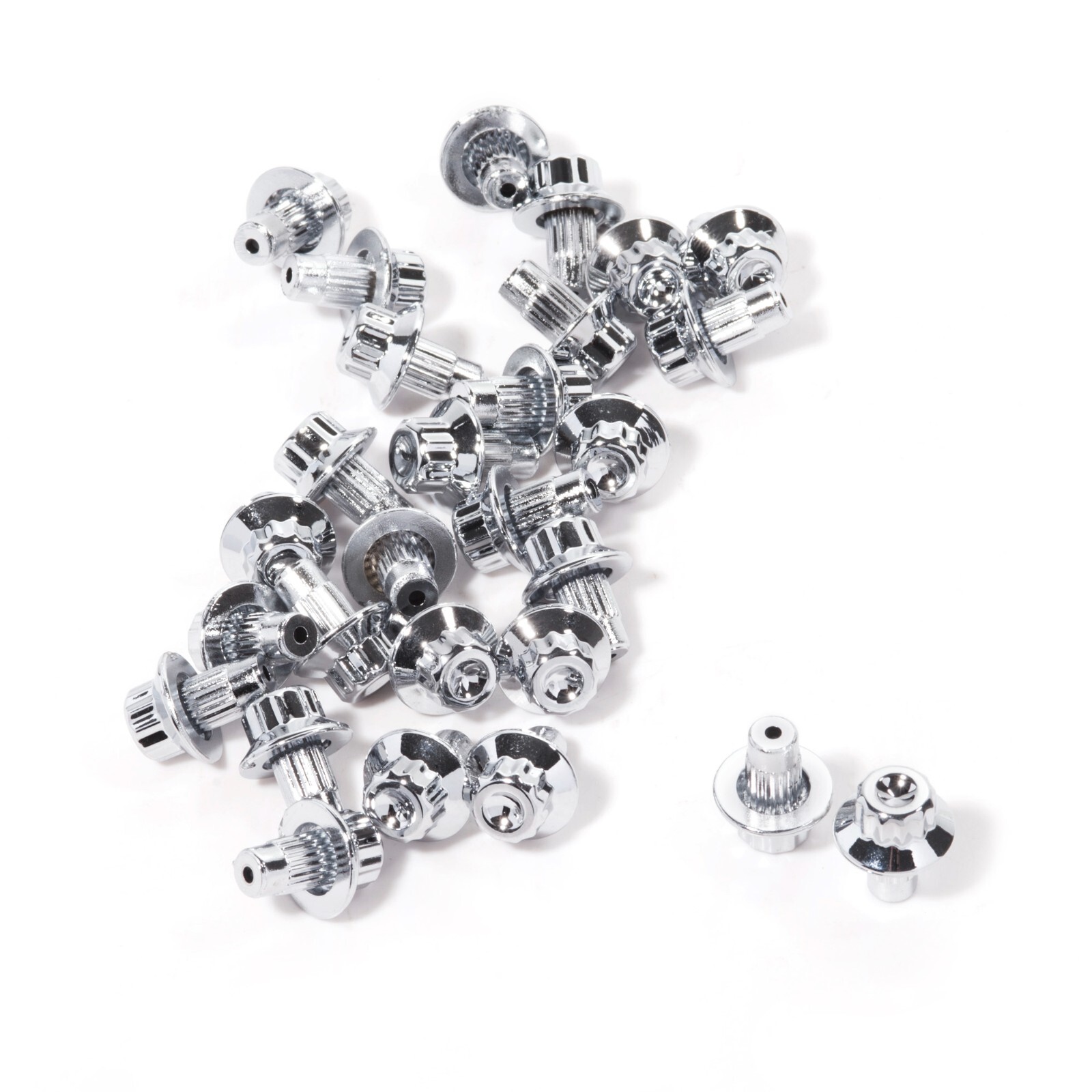 100pcs 14mm 0.54in Wheel Rim Lip Rivets Nuts for 6.3mm 0.25in Hole Plastic Rivet