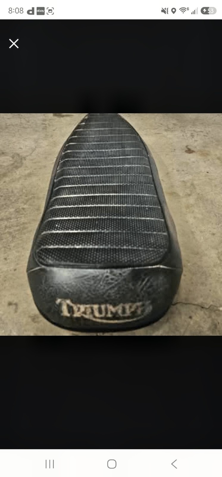 1970s Triumph Motorcycle Seat