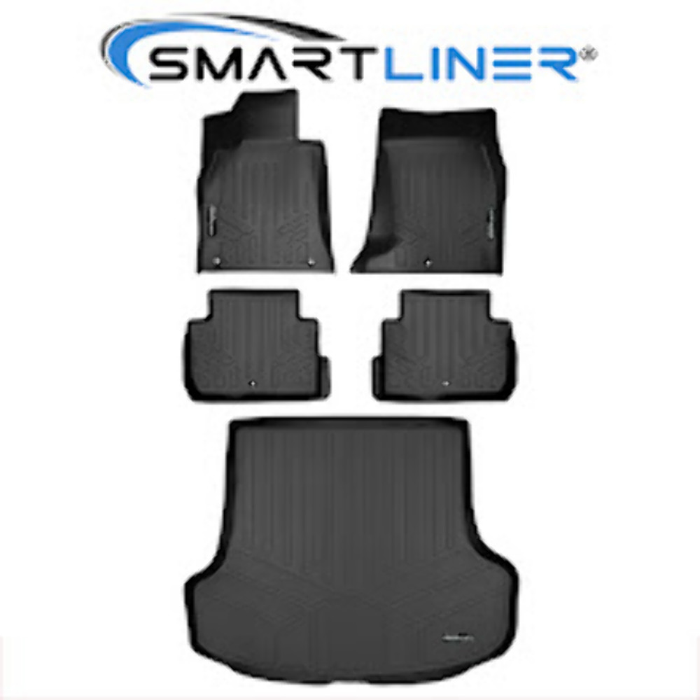 SMARTLINER Custom Fit Floor Mats 2 Row Cargo Liner TPE 2018-2023 Kia Stinger AWD