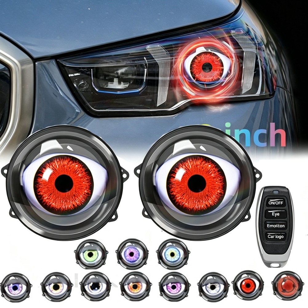 Universal 6-Mode Demon Eye LED Headlight for Car & Motorcycle