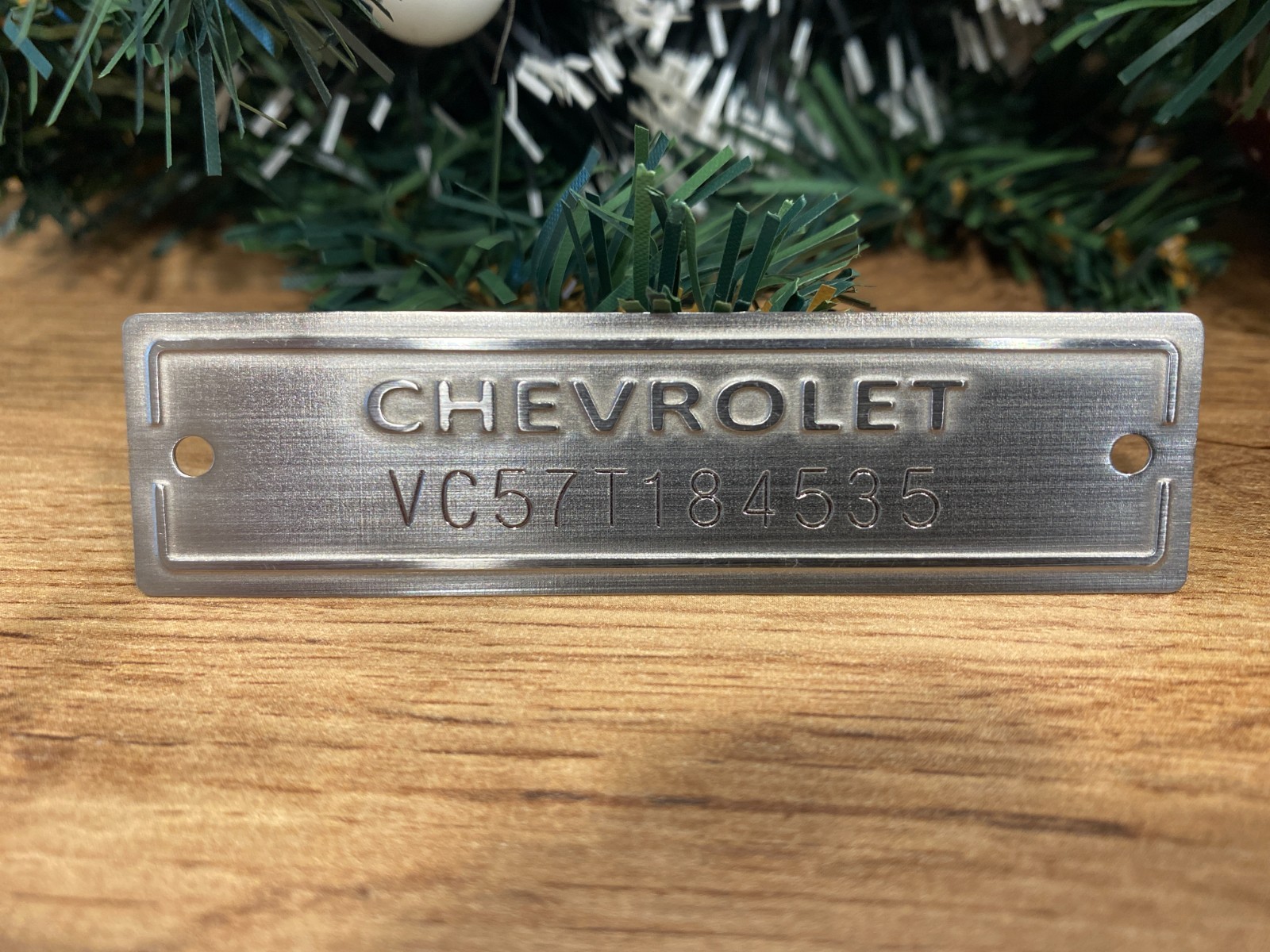 1953 – 1963 CHEVY CHEVROLET DOOR DASH TAG, Stamped w/ Your VI#