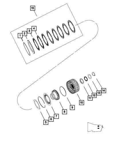 Genuine Mopar 2004-2020 Jeep Wrangler JK Transmission Clutch Retainer 52108524AA