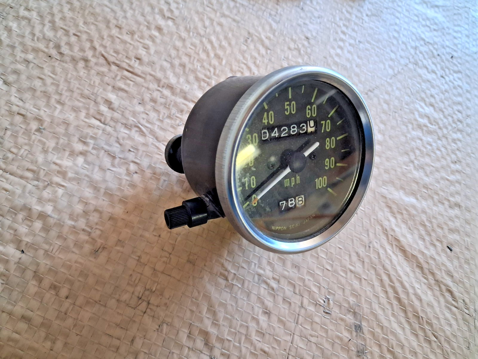 1972 1973 1974 KAWASAKI G5 KE100 100 SPEEDOMETER Ahrma Vintage 4,283 Miles Trip
