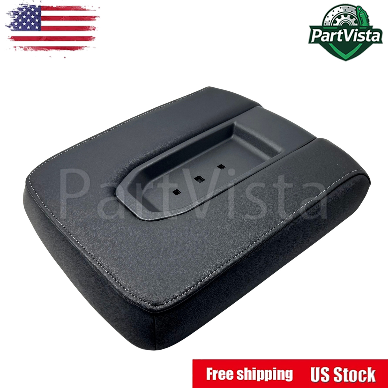 Black Front Seat Armrest Lid For GMC Sierra Chevy Silverado 2019-2026 84714633