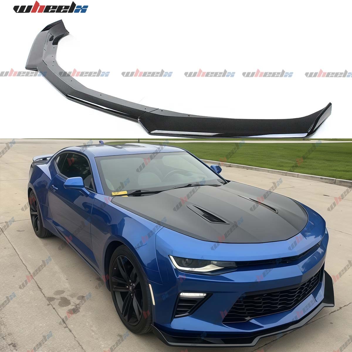 Gloss Black Front Bumper Splitter Spoiler Lip For Camaro SS 19-24 LS LT RS 16-24