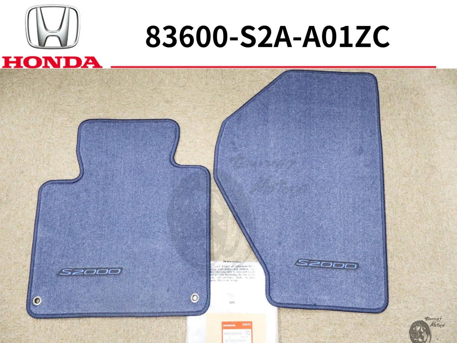 Honda S2000 00-09 02-06 AP1 AP2 Floor Mat Set Blue USDM Suzuka OEM Genuine
