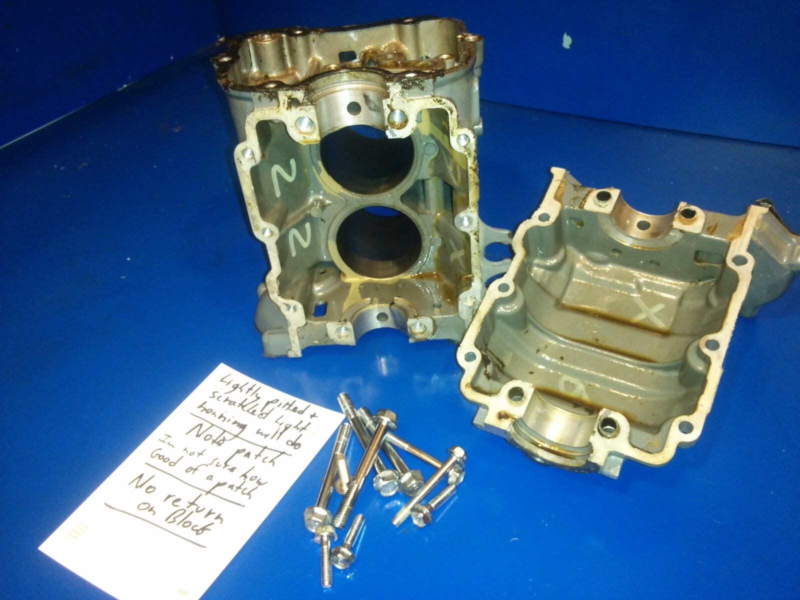 .. note patch ..12000-ZV4-030ZA block crankcase cilynder  honda baal 15hp bf15