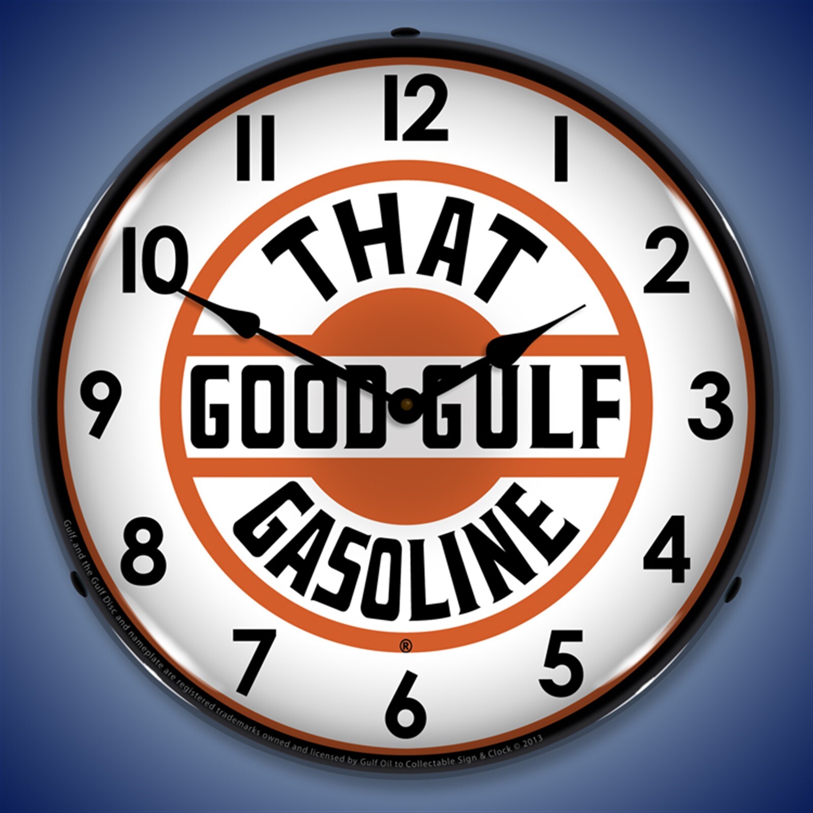 That Good Gulf Gasoline Wall Clock, LED Lighted
