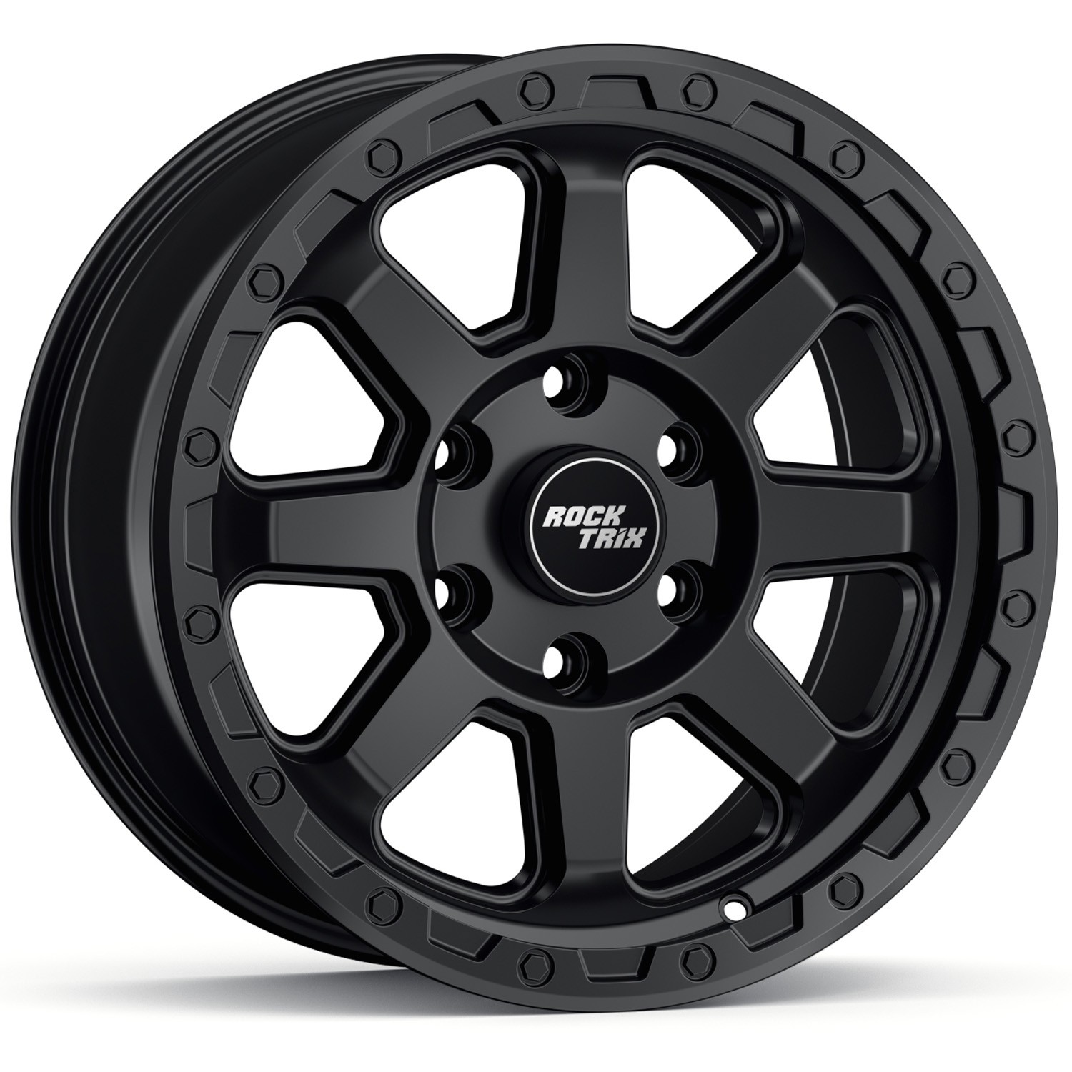17in RockTrix RT116 17x8.5 +25 Black Wheel Rim 6x139.7 6x5.5 for Tacoma 4Runner