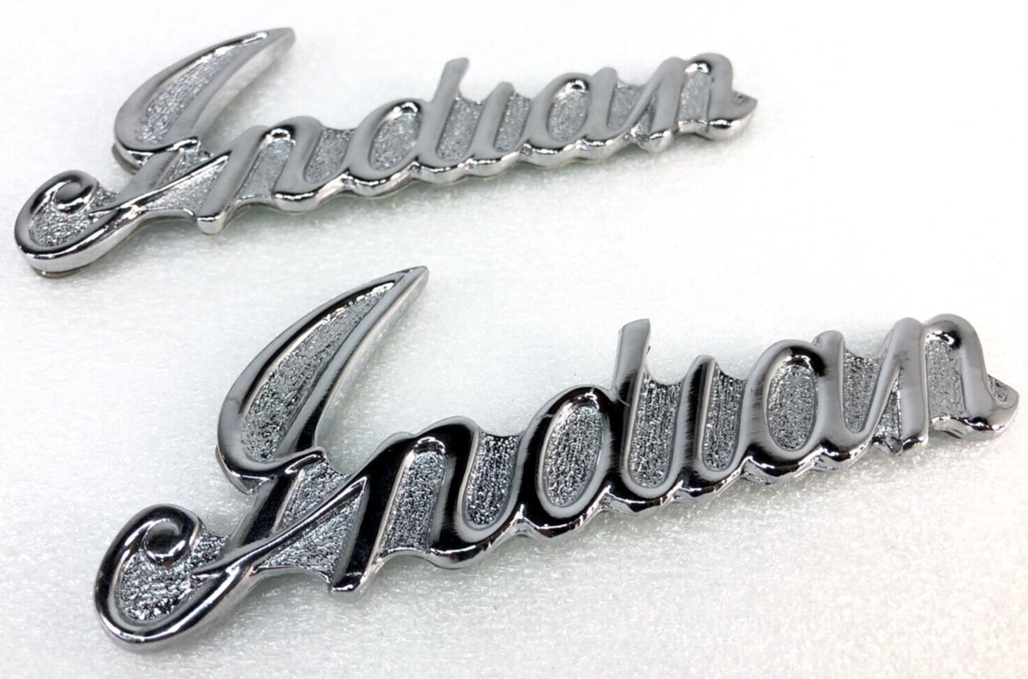 Gilroy Indian Motorcycle Fuel Tank Emblems Chief Scout Spirit Badges Genuine NOS Gilroy Indian Motorcycle Fuel Tank Emblems Chief Scout Spirit Badges Genuine NOS