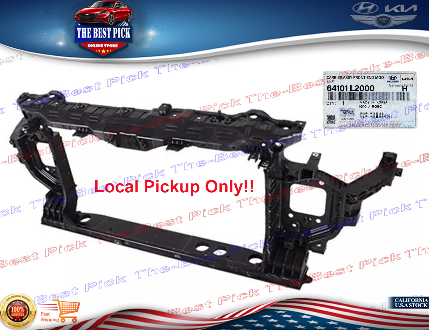 ⭐GENUINE⭐ Front Radiator Support For 2021-2024 KIA K5 64101L3000 * Local pickup