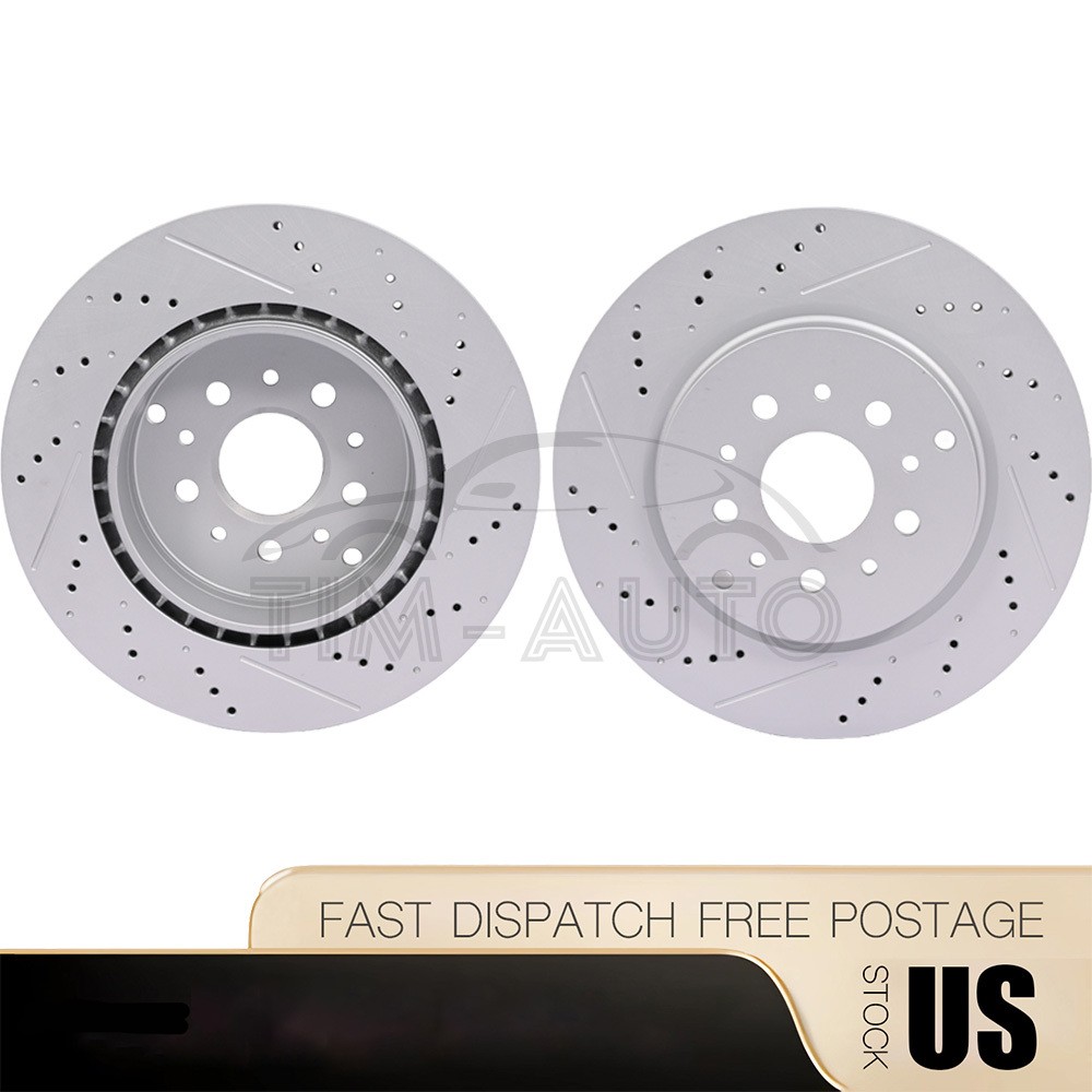 2Pcs NEW Rear Brake Rotors 228411 for Maserati GranTurismo Quattroporte