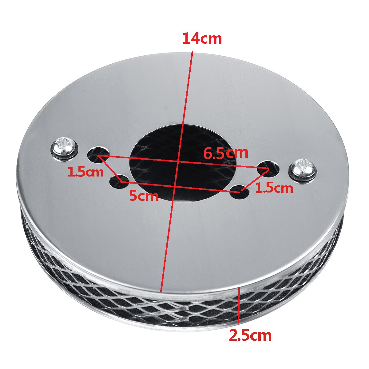 Pancake High Air Flow Chrome air Filter For SU HS6 Carburettor