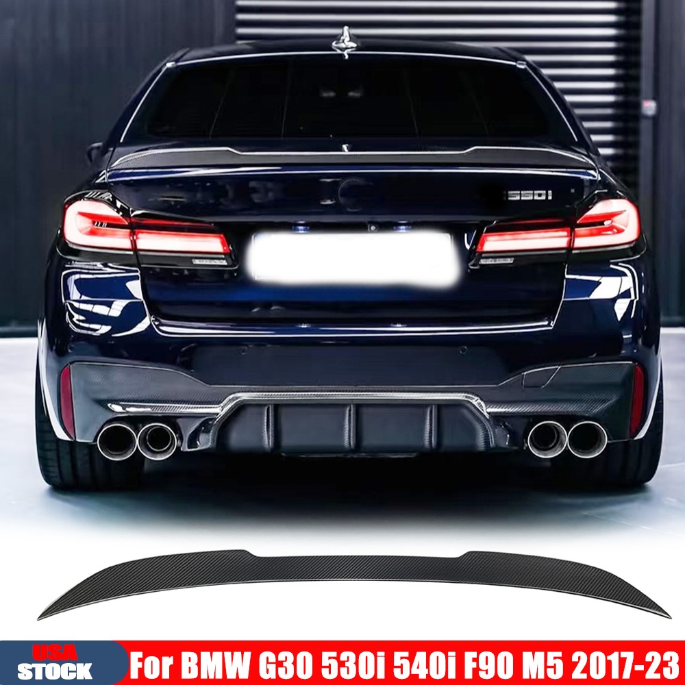 DRY Carbon Fiber Trunk Spoiler Wing For 17-23 Bmw G30 530i 540i F90 M5 CS Style